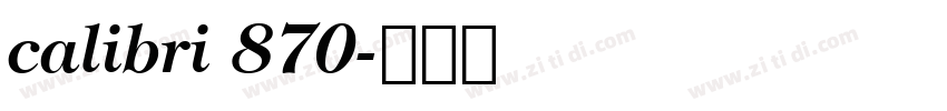 calibri 870字体转换